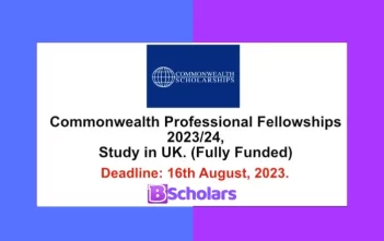 Commonwealth Professional Fellowships 2023/24, Study In UK. (Fully Funded)